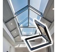 Panneau de ventilation pour toit - Lumière transparente imperméable pour maison, grenier et véranda (55 x 55 cm) - Solution de ventilation de toit résidentielle