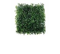 Panneau de verdure artificielle pour mur, clôture, plafond, utilisation intérieure et extérieure, 25 x 25 cm, tapis d'herbe en polyéthylène haute densité résistant à l'eau et