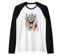 Panneau de Visage Donkey Peace Graffiti Pop Character Graphic Art Manche Raglan