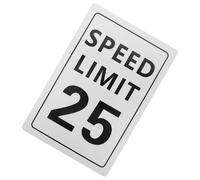 Panneau de Vitesse en Alliage D'aluminium 8x12 Pouces pour Autoroute | Signalisation Routière Blanche, Design Visible et Résistant aux Intempéries, Usage Extérieur sur Voie