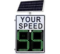 Panneau de vitesse radar avec affichage LED, batterie 100H, indice IP53 pour rétroaction de vitesse sur routes multivoies, solution apaisante pour l'école et les zones de travail, 61 x 88,9 cm