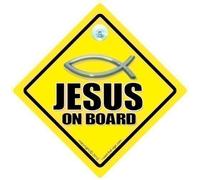 Panneau de voiture Jésus on Board, Jésus On Board, Jésus On Board, Panneau de voiture chrétien, Panneau de voiture chrétien, Panneau de voiture religieux, Panneau de style « Baby on Board », autocollant « Baby on Board », décalcomanie, foi, Jésus, Christ, Dieu