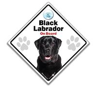 Panneau de voiture Labrador noir, panneau de voiture chien à bord, panneau de voiture de laboratoire noir, panneau de chien labrador, panneau bébé en fourrure, panneau haute visibilité avec ventouse