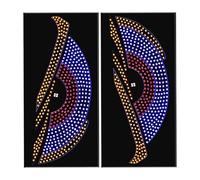 Panneau De Voiture Numérique À LED - Écran Interactif De Lunette Arrière Alimenté Par USB, Panneau D'affichage Automatique Créatif, Feuille Lumineuse Devil Eyes, Perles De Lampe De Voiture Sans Fil, É