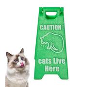 Panneau de vomi de chat, panneau de chat d'avertissement, Panneau d’avertissement de décoration imprimé en drôle, Panneau d'avertissement lumineux fantaisie Gag, panneau de chat de cour pour l'exté