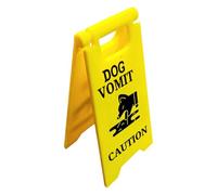 Panneau de vomissement de chat - 1 panneau d'avertissement amusant en forme de chat | Impression 3D | Avertissement pour chien | Chats bâillons mignons pour la maison, les amoureux et les décorations