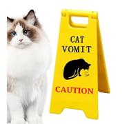 Panneau de vomissement de chat, panneau d'avertissement de vomissement de chat - Panneau d’avertissement de vomissement d’avertissement imprimé en,Décoration de bureau fantaisie, panneau de chat no