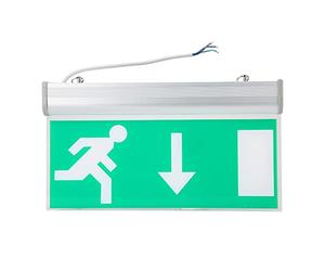 Panneau d'éclairage de sortie de secours LED passage d'évacuation d'urgence indicateur de sortie de sécurité centre commercial supermarché hôtel bibliothèque restaurant applicable