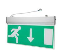Panneau d'éclairage de sortie, panneau d'éclairage de sortie de secours à LED en acrylique, indicateur d'évacuation de sécurité, panneau de sortie de secours 110-220V