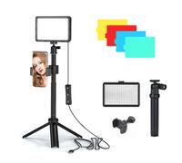 Panneau d'éclairage vidéo LED avec trépied,lampe de studio photo,kit d'éclairage pour prise de vue,diffusion en direct,YouTube,RVB,livre -with clip 1pcs
