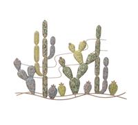 Panneau décoratif 3D en métal multicolore avec cactus 90x2,5x64 cm