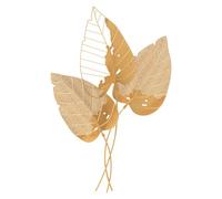 Panneau Décoratif 3d Feuilles En Métal Doré 53x4x84,5 Cm