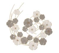 Panneau décoratif 3D floral en métal multicolore 63,5x5x67,9 cm