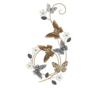 Panneau décoratif 3D papillons multicolores en métal 45,1x5,1x87,6 cm