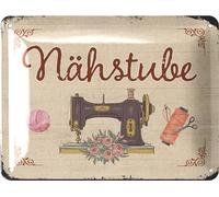 Panneau décoratif à coudre,Cadeau pour couturière,Plaque en tôle rétro pour la couture,Cadeaux pour les amateurs de couture et leur machine à coudre,Plaque en métal vintage 15x20 cm