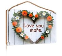 Panneau décoratif à suspendre Love You More. Accessoires de bureau pour femme (15 x 28 cm)