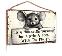 Panneau décoratif à suspendre To A Mouse, On Turning Her Up In A Nest With The Plough. Accessoires de bureau pour femmes (23 x 35 cm)