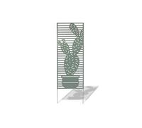 Panneau décoratif ajouré en acier motif cactus