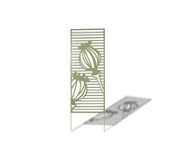 Panneau décoratif ajouré en acier motif fleurs