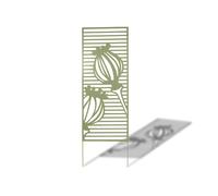 Panneau Décoratif Ajouré En Acier Motif Fleurs Multicolore