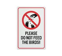 Panneau décoratif amusant en aluminium antirouille avec inscription « Please Do Not Feed The Birds » pour maison, porte, bureau, cour, 30,5 x 20,3 cm