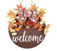 Panneau Décoratif Automnal Pour Porte Bienvenue Thanksgiving Récolte