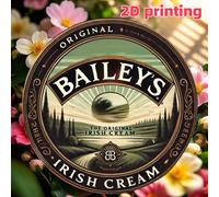 Panneau décoratif circulaire en bois vintage Baileys Irish Cream, adapté à la décoration dans les salon, les bars et les cafés MULTI