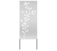 Panneau décoratif de jardin - vidaxl - Argent - 50x140 cm - Acier galvanisé - Anti-corrosion - Extérieur uniquement