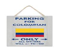 Panneau décoratif en bois établi parking pour décoration de la maison colombienne pour fenêtre, drapeau de ville, souvenir international en bois, panneau de décoration murale à suspendre pour salle à
