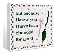 Panneau décoratif en bois musical pour la maison, le bureau, parce que je savais que j'ai été changé pour bon, cadeau pour amoureux de la musique pour homme et femme