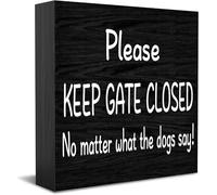 Panneau décoratif en bois « No Matter What The Dogs Say » - Décoration de bureau positive - Accessoires de bureau - Plaque en bois pour meuble TV - 12,7 x 12,7 cm