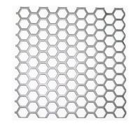 Panneau Décoratif En Maille Métallique Perforée Acier Inoxydable 304 À Trous Hexagonaux Pour Grille De Ventilation Protection Filtre Meubles DIY Et Usage Extérieur Haute Qualité(Dia 6mm,50*50*0.1cm)