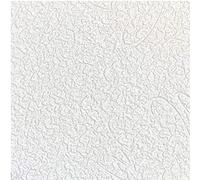 Panneau décoratif en polystyrène pour plafond et mur effet 3D isolant thermique d’épaisseur moyenne 6 mm dimensions 50 x 50 cm, Pack de 10 m² (40 panneaux) Colle pour panneaux en polystyrène incluse