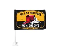 Panneau décoratif humoristique « Oui, je suis facteur » à accrocher à la fenêtre d'une voiture ou d'un camion, protection solaire, 30 x 45 cm, double face