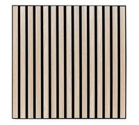 Panneau décoratif mural Colva beige fond noir 60x60cm - Atmosphera createur d'interieur