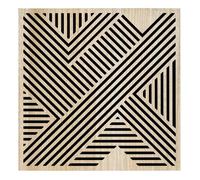 Atmosphera Créateur d'intérieur - Panneau Mural Déco à Croix "Eileen" 58x58cm Naturel Beige