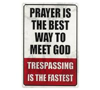 Panneau décoratif mural « Prayer is the Best Way to Meet God » - 20 x 30 cm