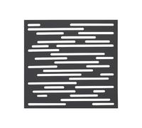 Panneau décoratif Nautic anthracite - 1 m carré en résine polypropylène - fixé au mur