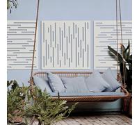 Panneau décoratif Nautic blanc - 1 m carré en résine polypropylène - fixé au mur