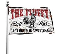 Panneau décoratif pour bar de sport avec inscription « The Fluffy Butt Hut Last One In Is A Rotten Egg » - Décoration cool pour chambre de gars, chambre à coucher, porte (120 x 180 cm)