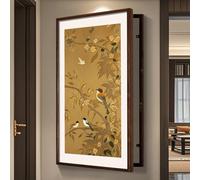 Panneau Décoratif pour Cache Tableau Électrique Professionnel Peinture Murale de Luxe Cadre Artisanal Durable et Imperméable Dissimulateur Boîtier de Protection(Style-h,31"/80cm)