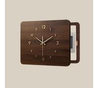 Panneau Décoratif pour Cacher Compteur Électrique avec Rails Coulissants Silencieux et Tige Hydraulique Cadre Métallique Haute Résistance Décoration Murale Noire(Left,16"x20")