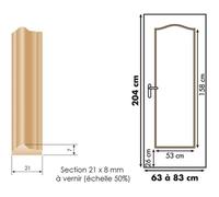 Panneau décoratif - SKYLAB - Chapeau de gendarme - Bois exotique - 21 mm largeur - Intérieur