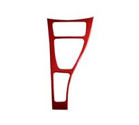 Panneau Décoration Centrale Voiture Pour BMW Pour Série 3 E90 2005-2012 Autocollant Décoratif Panneau Changement Vitesse Fibre Carbone Véritable(Red Carbon Fiber)