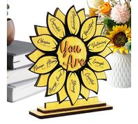Panneau - décorative de 6,69 pouces | Décoration chrétienne en bois - Ornement de bureau floral rustique pour maman ou femme avec un sentiment religieux, idéal pour ajouter de la chal