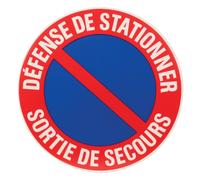 Panneau défense de stationner diamètre 30 cm polystyrène antichoc