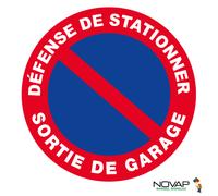 Panneau Défense de stationner sortie de garage - NOVAP - 4060156