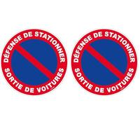 Panneau Défense de stationner sortie de voitures - Rigide Ø180mm - 4040073 (Lot de 2)