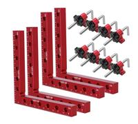 Panneau d'épissure de fixation auxiliaire en forme de L résistant, panneau de positionnement, pince de partenaires, règle carrée de charpentier, outil de travail de calcul, 160mm, 90 4 Pack