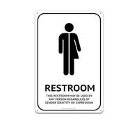 panneau des toilettes Panneau de toilettes amusant for tous les genres, en métal for salle bain, travail, maison, transgenre Pour les toilettes(20x30cm)